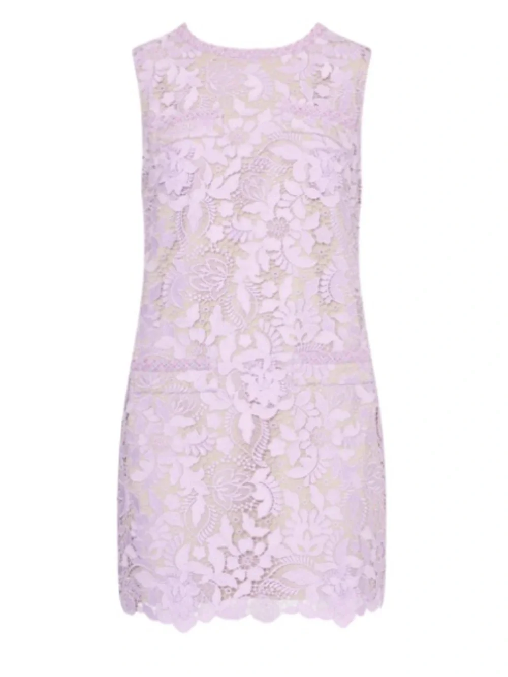 NWT MILLY 3D Garden Lace Sleeveless Mini Dress in Lilac, Size 6 - Picture 3 of 13